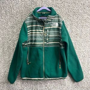 The North Face Jacket Boys XL 18/20 Denali Green Fair Isle Fleece Inner Layer